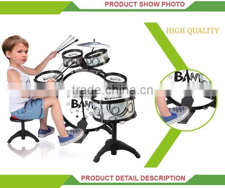 Most popular plastic musical instrument toy electronic drum set