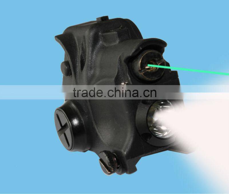 Super compact tactical green laser sight scope with strobe 80 lumens CREE Q5 led light combo (FDA certified)