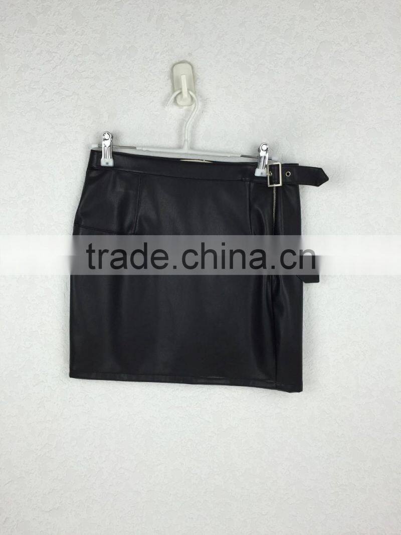 2016 new design black spandex sexy girl mini tube skirt