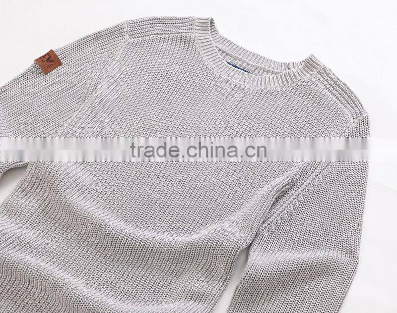 latest design winter cotton pure knit sweater ,pullover sweater