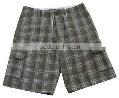 Style 1021 In-Stock Yarn-dyed Men's Check Bermuda Check Shorts