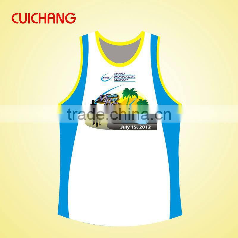 mens running singlet with high quality
