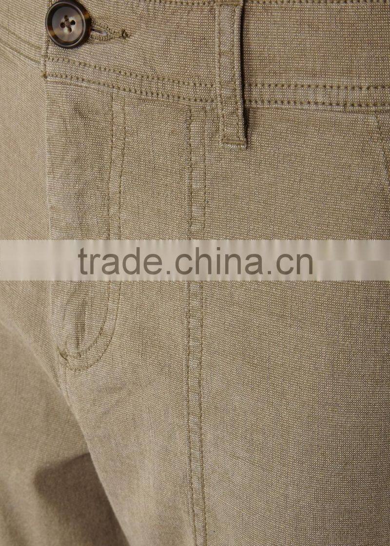 Wholesale Women Apparel Slant Pockets Latest Casual Cotton Trousers(DQE0346P)