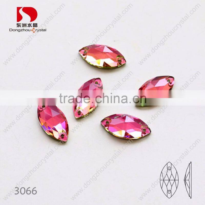 Top quality horse eye shape flatback sew on k5 crystals,sewing crystal stone for accessories