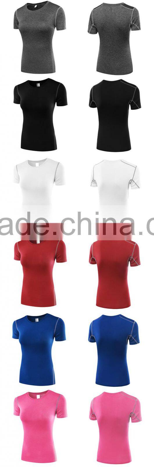 Custom short sleeve t-shirt running fitness apparel for women clothing