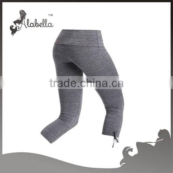 Heather fabric fitness yoga pants self manufactured clothing