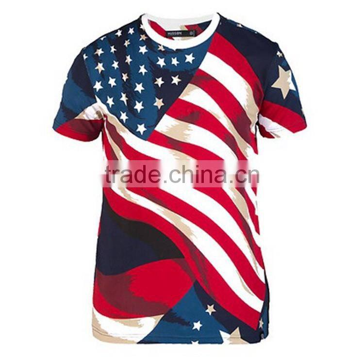 Professional custom design fashion flag top dry fit running shirt