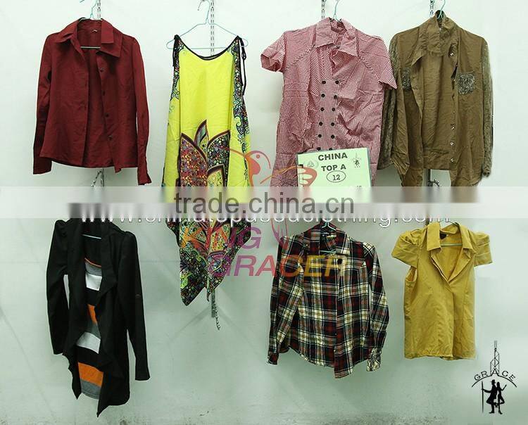 Kinggrace Supplier hot sale In Malaysia Ladies Cotton Blouse Origin Clothing Used