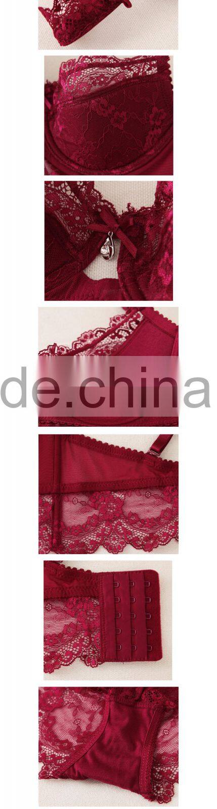 HSZ-G18964 Stylish Woman Push Up 32 Size Bra Set Ladies Underwear Sexy Panty New Style Japanese Mature Women Lace Lingerie