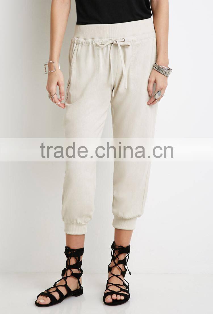 2015 Fashion Free style Customize Linen Capri Joggers women clothing dongguan products yoga pants