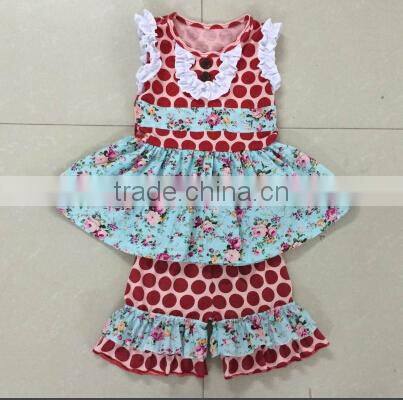 Latest persnickety girls floral outfits children clothes girl 2017 New style sets boutique clothing