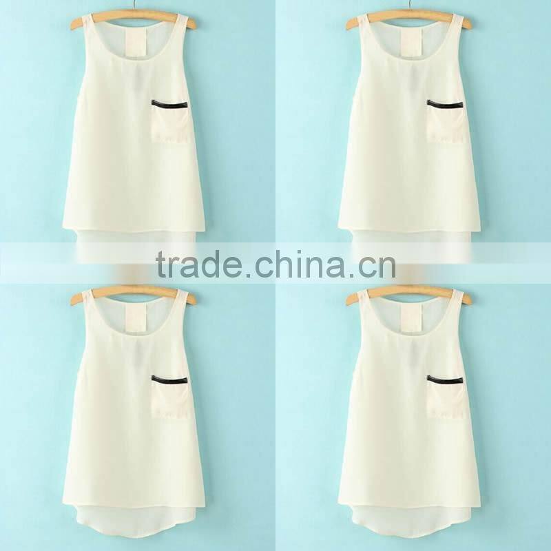 Newest Fashion Chiffon Ruffles Lace Patchwork Womens Tops