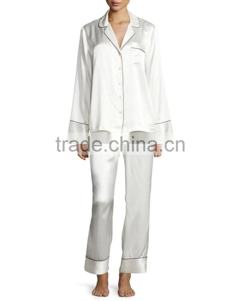 Silk Satin Two-Piece cheap wholesale ladys pajamas nightwear