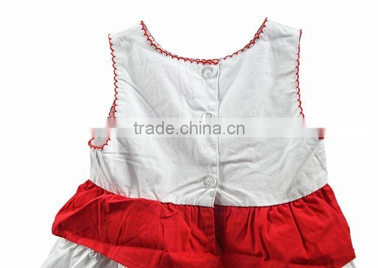 latest baby cotton frocks designs sleevess tiered bow kids dress