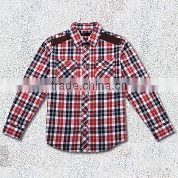 wholesale kids clothing long shirt for boys elbow stitch kids shirts
