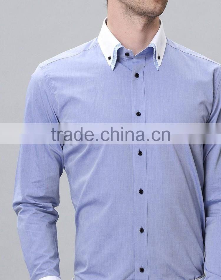Long sleeve double collar fancy shirts for men wholesale men's shirts