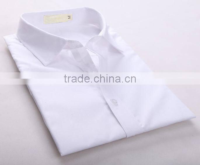China shirt manufacturer good price supply white color dress men shirts