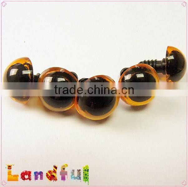16mm Handicraft Toy Making Plastic Craft Eyes Orange Safety Eyes
