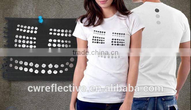 Factory high stretch safety reflective logo sign for bike riding clothes