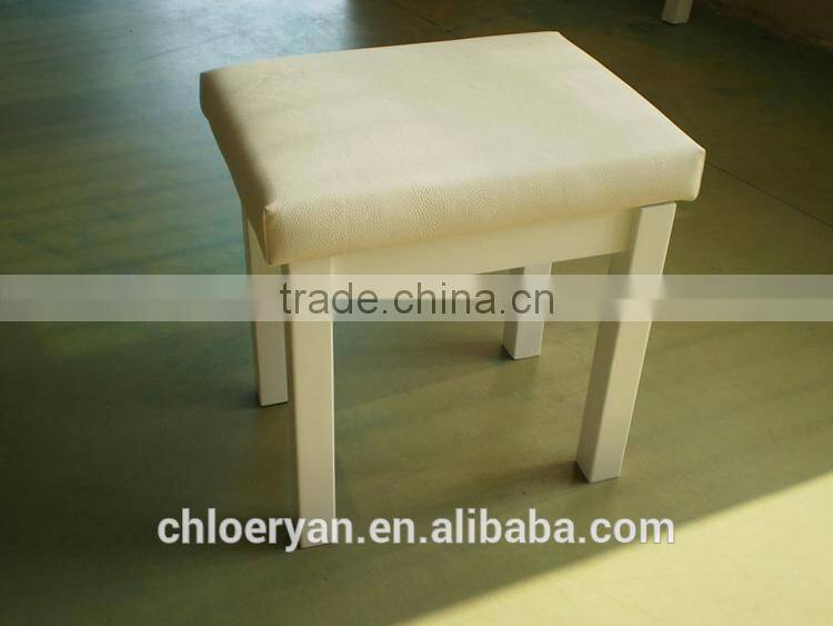 Factory supply modern design white fitting room stool