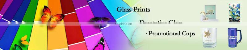 Unique design printed 300ml Handmade Glass coffee drinking cup