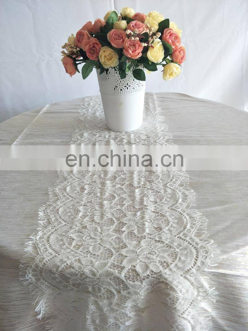 Beautiful Romantic Wedding White Lace Table Runner