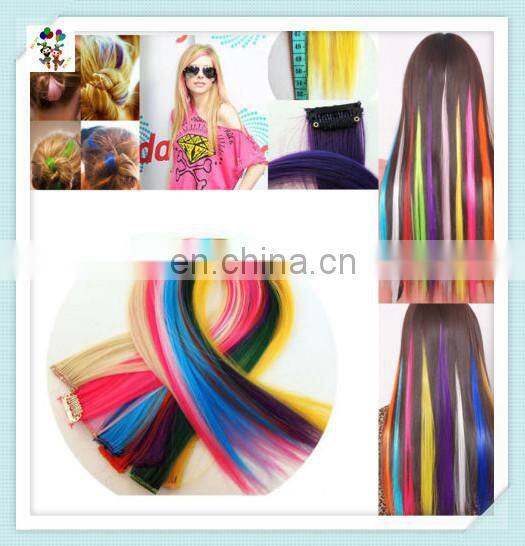 Cheap Colors Long Straight Synthetic Clip in Hair Extensions HPC-0100