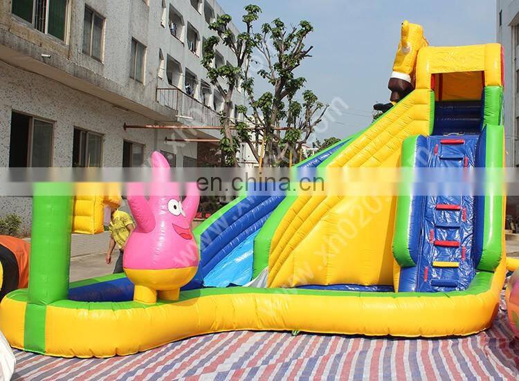 Custom new designl giant inflatable sponge Bob water slide for sale for kids and adults