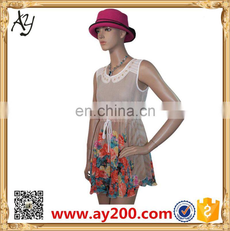 High quality Floral Printed sleeveless cocktail dress wholesale dresses