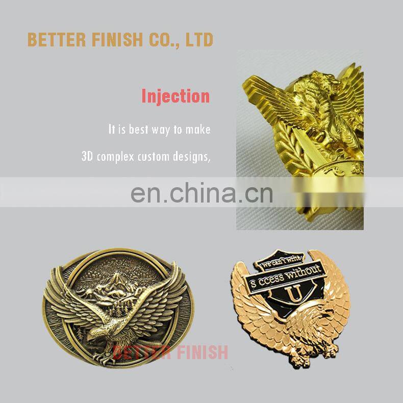 custom love metal rose flower enamel lapel pin