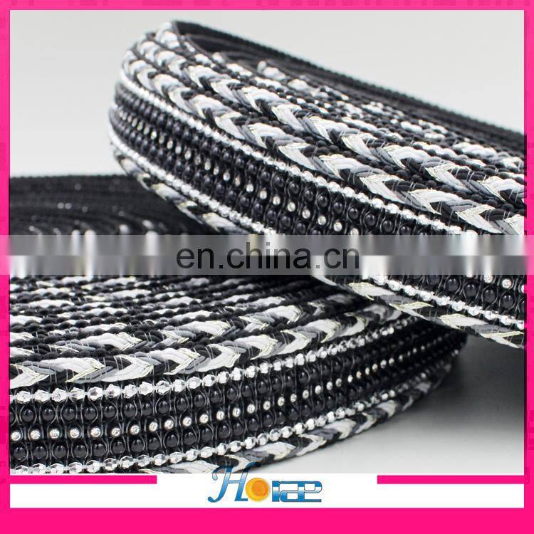 Factory directly sale 4cm braided ribbon for shoes knitted ribbon for clothing