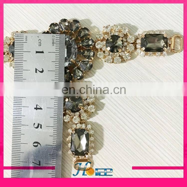 fancy sandal accessories acrylic rhinestone sandal chain decoration
