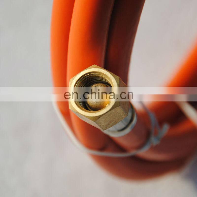 Russian BBQ Grill Oven Parts Orange PVC Gas Hose Pipe, Gas Flexible Hose Pipe, PVC Gas Hose With Fittings
