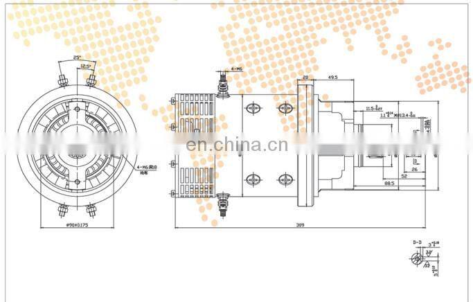 24VDC MOTOR 2.2KW FOR Lifting forklift pump power unit