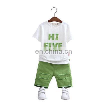 Boy's summer clothes 2018 new children's short-sleeve suit two pcs Korean boutique clothing