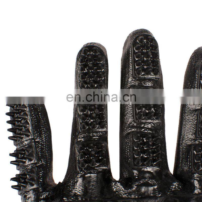 Manufacture Wholesale Massage Hair Removal Deshedding Brush Cleaning Pet Dog Cat Bath Grooming Gloves For Dogs