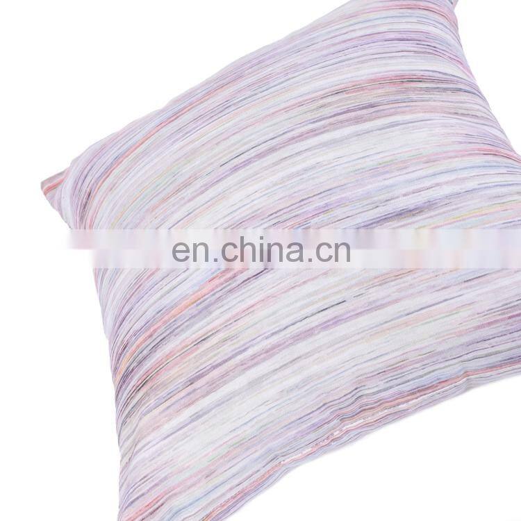 Polyester canvas printed creative melange striped space dye decorative pillow