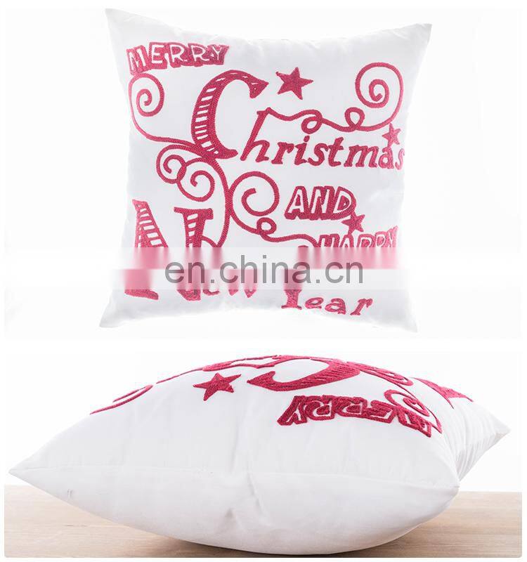 45x45CM Custom Latest Design Merry Christmas Theme Embroidery Sofa Cushions