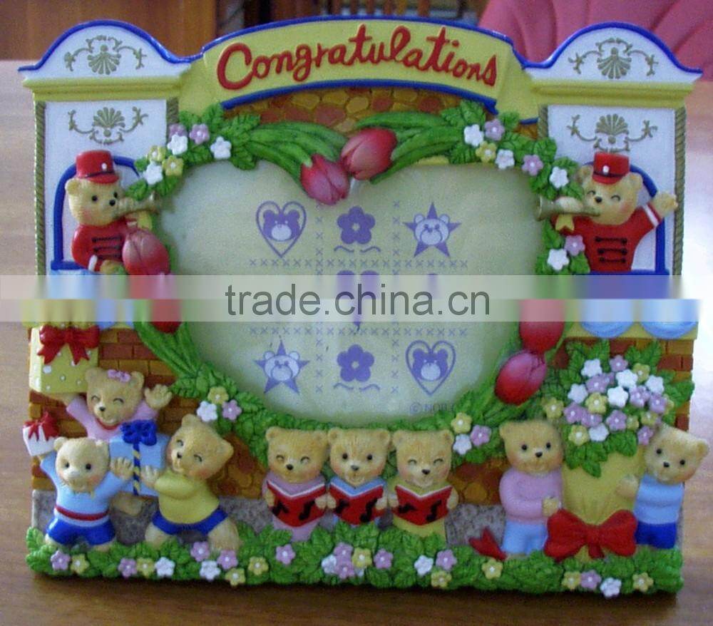 Unique Design Promotional Photo Frame, Lovely Cartoon Resin Craft Fresh Photo Frame