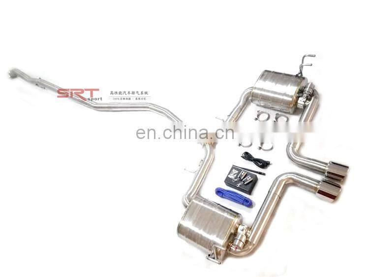 powerful exhaust for honda civic middle out air catback with quad double tip