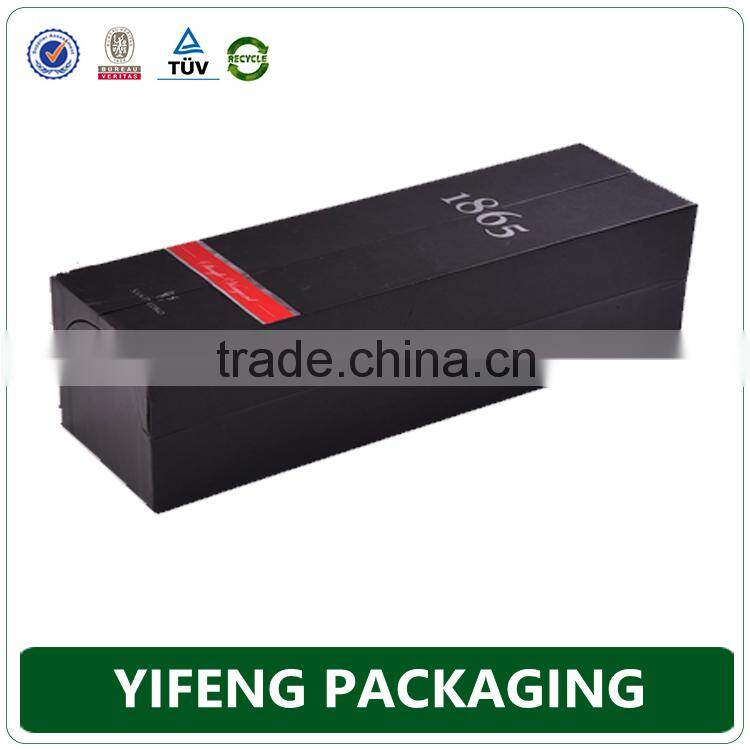 Custom logo Single leatherette display cardboard paper gift wine box