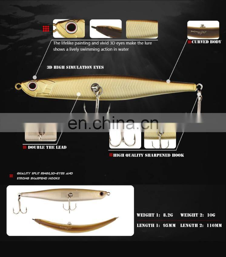 floating 11cm 10g artificial pencil bait  fishing lures hard pencil  lures hard body bait  fishing  lures