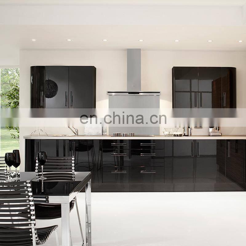 black kitchen cabinet lacquer kitchen furniture design high gloss cheap kitchen cabinet for sale
