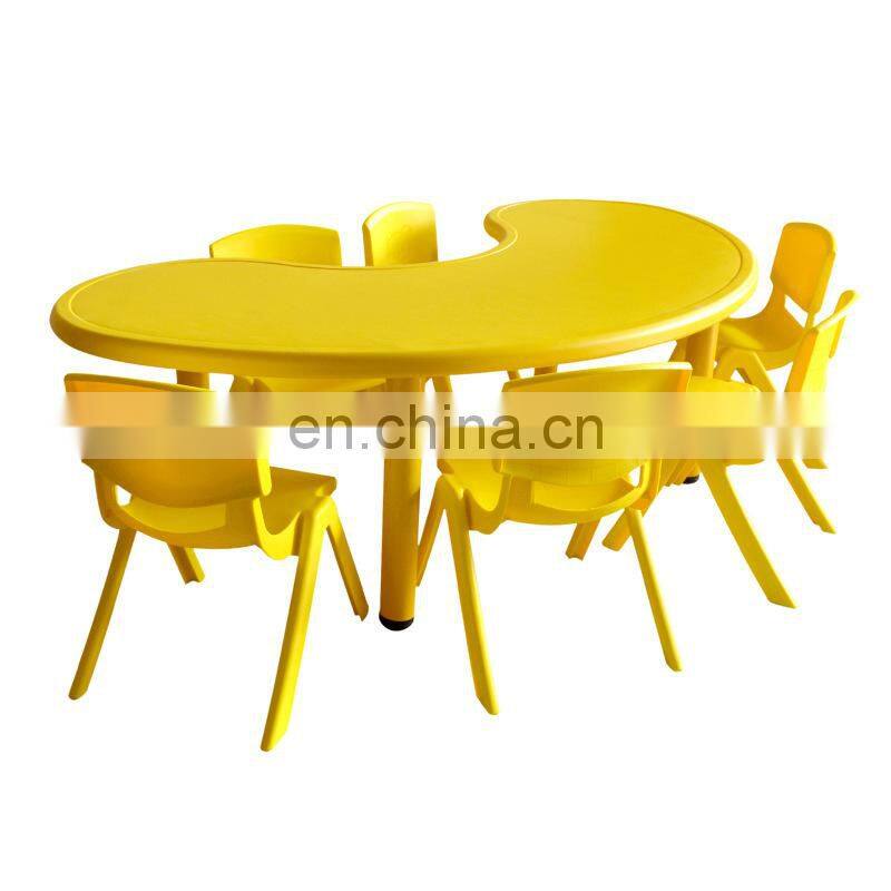 new design safe hot sale cheap plastic tables and chairs set for kids