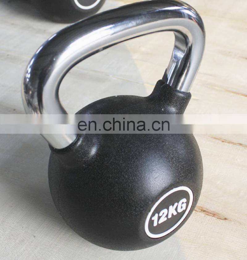 Free Weights Kettle Bell Deadlift Body Shape Building Gym Weight Accessory 8kg to 32kg Rubber Coated Kettlebell for Workout