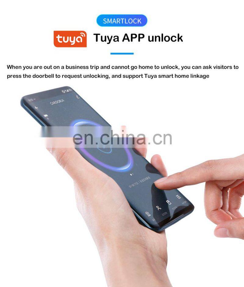 Tuya Wifi Intelligent Keypad Finger Print Electronic Password Digital Tt Biometric Security Code Fingerprint Smart Door Locks