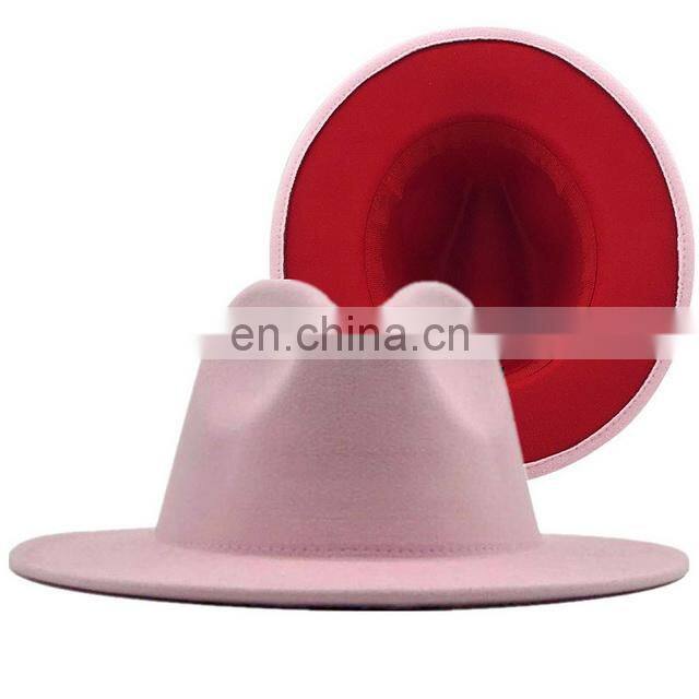 2022 Unisex Custom Wholesale Red Bottom Men Women Fedora Hats