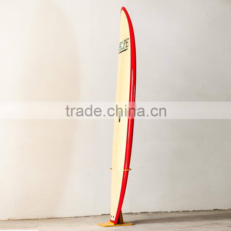 With handle and vent plug deck bamboo sup board