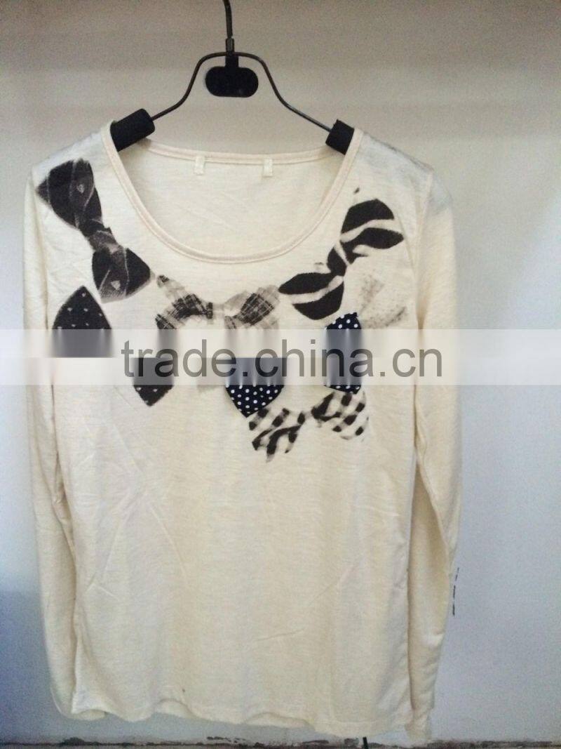 Cheap OEM fashion knit woman t-shirt