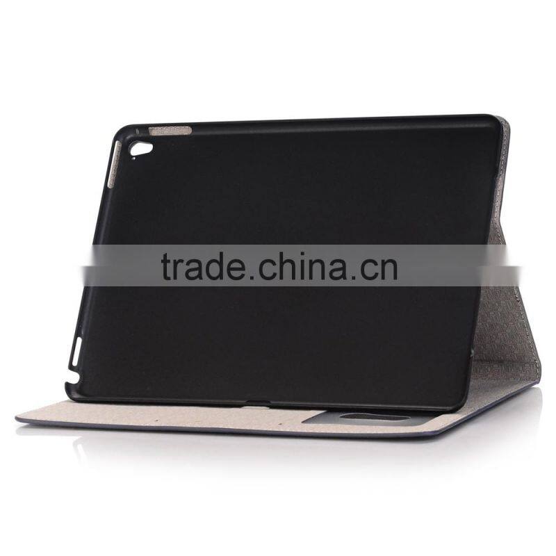 Book Style Design grid Leather Tablet Case with Pu Card Slot Case For iPad Pro9.7